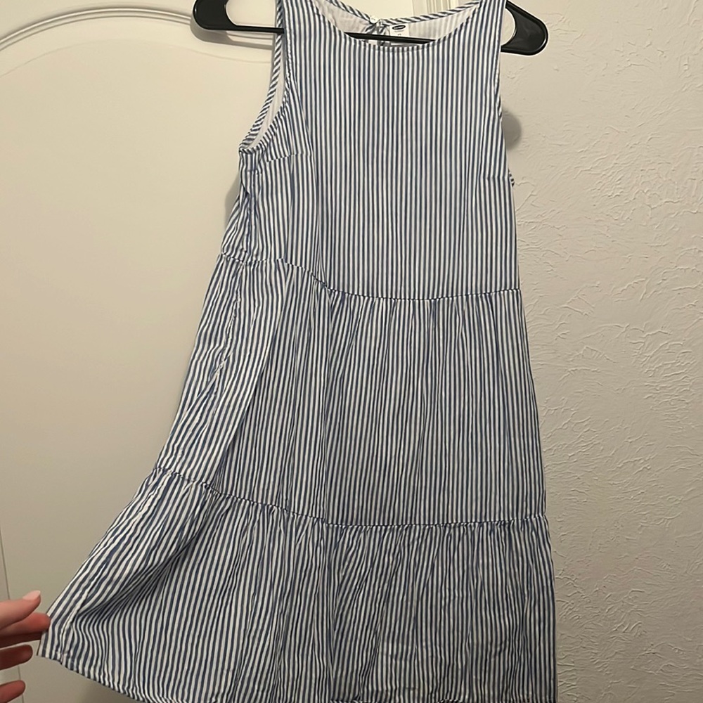 Old Navy womens XS blue and white striped dress